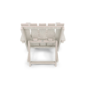 English Elm Shoreline Recycled Hdpe Folding Adirondack Chair Fully Assembled Modern Patio Seating Ivory B2745P409687
