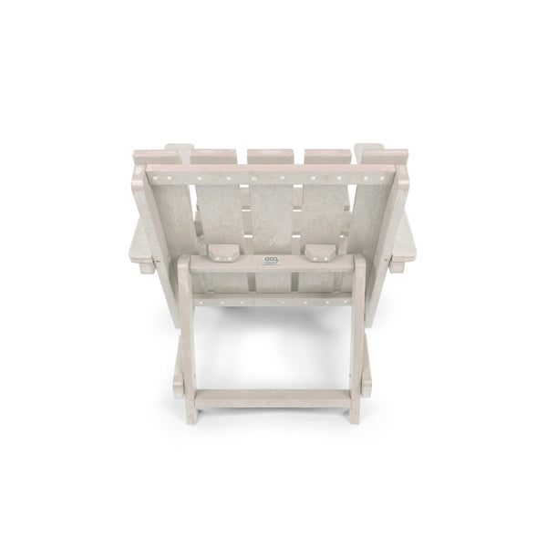 English Elm Shoreline Recycled Hdpe Folding Adirondack Chair Fully Assembled Modern Patio Seating Ivory B2745P409687