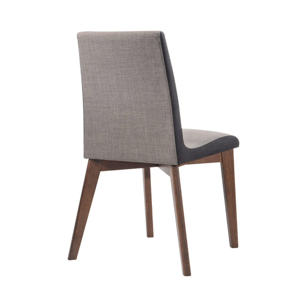 English Elm Set Of 2 Stylish Grey Fabric Dining Chairs With Walnut Legs – Mid-Century Modern Comfort & Design B016P223111-GIGA
