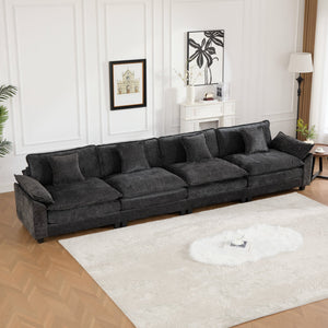 English Elm Wider Ergonomic Loveseat with Breathable Chenille Upholstery, Modular Design, Plush Double-Layer Cushioning W1143S00043 W1143S00043
