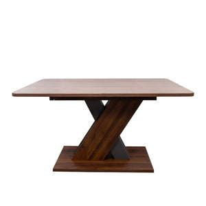 English Elm Multifunctional Extendable Console Dining Table with Geometric X Base Melamine Top W331S00179