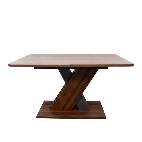 English Elm Multifunctional Extendable Console Dining Table with Geometric X Base Melamine Top W331S00179