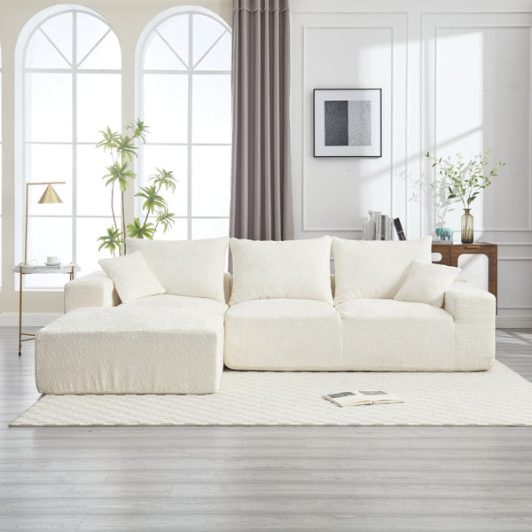 English Elm United L-Shaped Chenille Sofa - Plush Comfort, Spacious Design, No Assembly Required For Cozy Living W1568S00125-GIGA