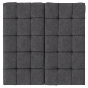 English Elm Mariah Upholstered Lift-Top Storage Ottoman with Split Top, Tufted Vegan Leather, Walnut Base (37.4") Gray B136P252703