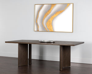 Sunpan Giulietta Dining Table - Stylish Mid-Century Design with Unique Angular Legs and Natural Wood Character Rectangular - 90.5W x 39.5D x 30.25H