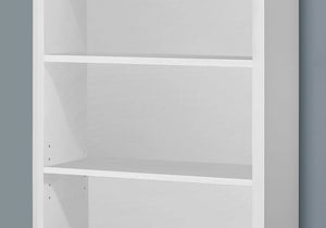 English Elm Bookshelf, 5-Tier Contemporary Bookcase with Adjustable Thick Shelves, Sturdy Laminate Finish, Modern Design White 50 L x 15 W x 7 H B2710P219600