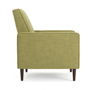 English Elm Christopher Knight Home® - Fabric Recliner Chair Mid-Century Modern Pushback Single Sofa with Tufted Cushion, Birch Legs, Cozy Comfort Green 60741.00MGRN