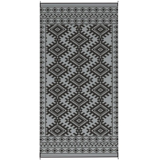 English Elm Portable Reversible Polypropylene Outdoor Rug Geometric Patio Camping Uv Resistant T3971P421543