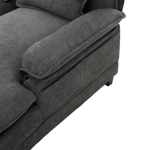 English Elm United We Win U-Shaped Modular Cloud Couch - 4-Seat Chenille Sofa With Double Chaise & Storage Pockets W1568S00215-GIGA