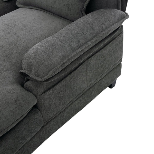 English Elm United We Win U-Shaped Modular Cloud Couch - 4-Seat Chenille Sofa With Double Chaise & Storage Pockets W1568S00215-GIGA