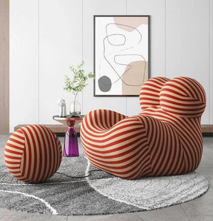 English Elm Armchair plush ergonomic polyester lounge chair with high-quality comfort, supportive design, customizable colors (98) Red B341P384731