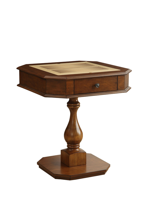 English Elm Bishop Cherry Finish Reversible Game Table w/Drawers – 3‑in‑1 Chess, Checkers & Backgammon Square B2726P251281