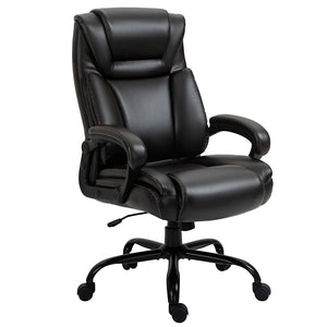 English Elm Vinsetto Big And Tall Executive Office Chair - 400Lbs Capacity, Ergonomic Pu Leather & Adjustable Height W2225P217513-GIGA