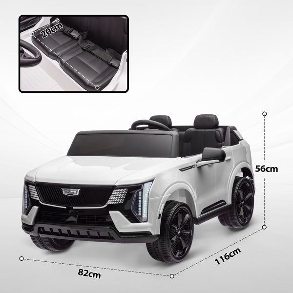 English Elm Qaba Licensed Cadillac Escalade 12v Two Seat Kids Ride on Truck with Remote W2225P249888