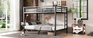 English Elm Metal Queen-Over-Queen Bunk Bed For Teens & Adults - Sturdy, Space-Saving, Noise-Reducing Design W1580S00340