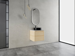 English Elm 24'' Wall-Mounted Bathroom Vanity With Stylish Ceramic Sink, Soft-Close Door & Durable Plywood Design W999S00458
