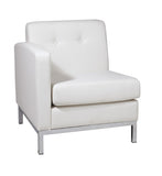 White Faux Leather LAF Armchair