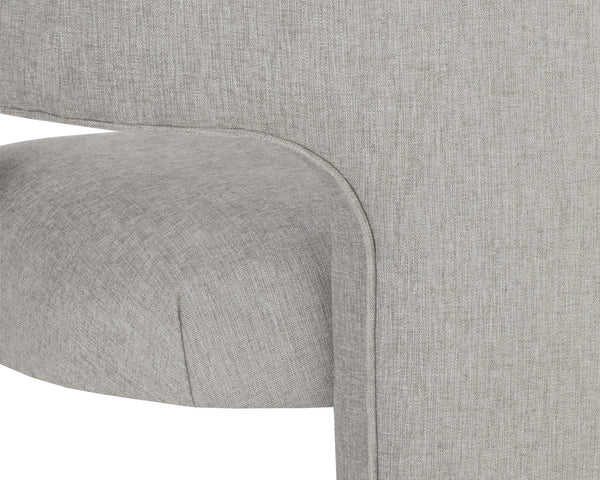 Sunpan Isidore Lounge Chair - Contemporary Comfort with Curved Backrest and Chic Boucle Fabric Design Ernst Sandstone