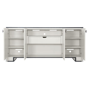 Bernhardt Bernhardt Silhouette Buffet With Two-Tone Eggshell & Onyx, Camellia Inlay Hardware, Soft-Close Doors 307134