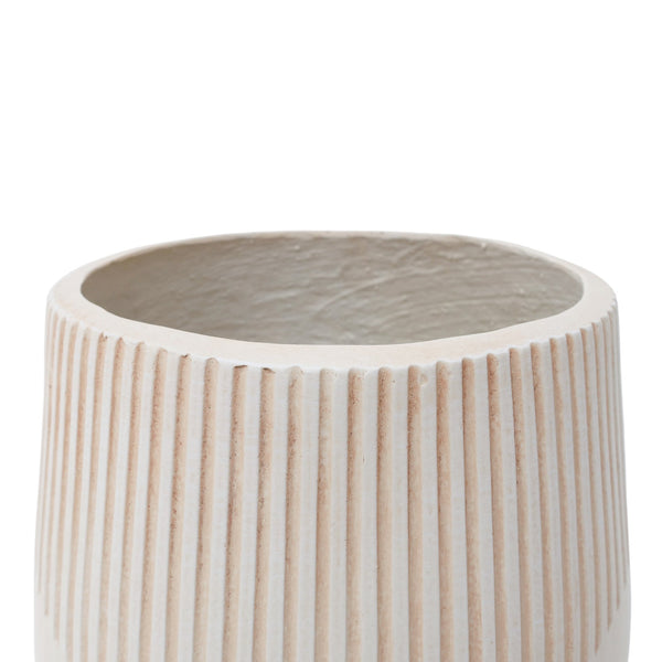 English Elm Large Magnesium Oxide Round Planter Set of 3 Lightweight Outdoor Patio Garden Pots W5212P434273