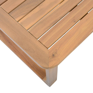 English Elm 2-piece Acacia Wood Outdoor Daybed and Coffee Table Set Resort Coastal Style N770P378689L_N770P373436L