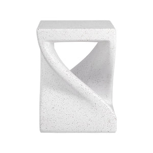 English Elm Outdoor Mgo Side Table Twisted Pedestal Terrazzo Speckled All Weather Patio End N765P382572G