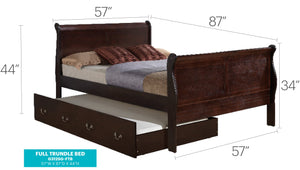 English Elm Elegant Cappuccino Trundle Bed – Stylish, Space-Saving Comfort For Guests & Kids' Rooms! B078S00334