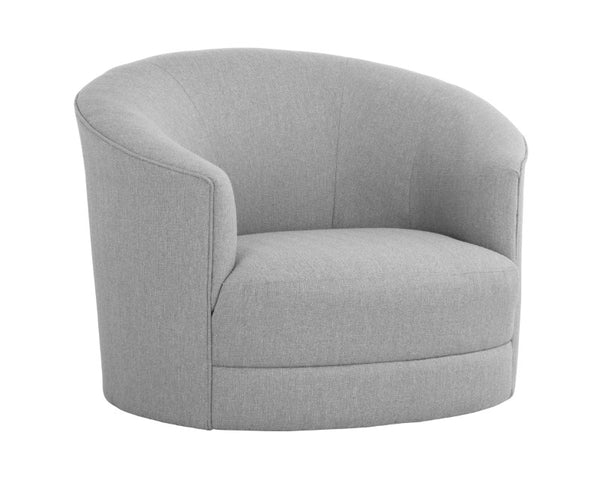 Sunpan GRIMALDI Swivel Armchair - Modern Comfort in Liv Dove Fabric, Sustainable Design for Everyday Elegance 108555
