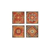 Moroccan Tile Global Inspired 4-piece Framed Art Set