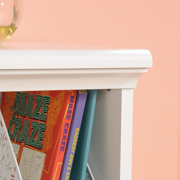 English Elm Bookcase, Engineered wood gray finish with adjustable shelf, compact durable storage for small spaces White B356P354497