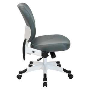 OSP Home Furnishings Padded Managers Chair with Mesh Back Lumbar Support and Ergonomic Synchro Tilt Control 5200W-2M