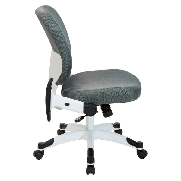 OSP Home Furnishings Padded Managers Chair with Mesh Back Lumbar Support and Ergonomic Synchro Tilt Control 5200W-2M