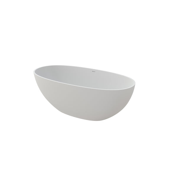 English Elm 61" Freestanding Stone Resin Soaking Tub Matte Spa Bathtub with Thermal Insulation T3785P353954