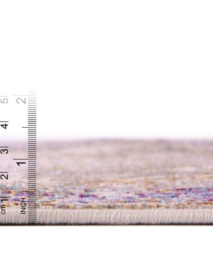 Unique Loom Deepa Ombre Machine Made Floral / Botanical Rug Ivory, Beige/Gray/Silver/Rust Red/Blue/Light Brown 7' 10" x 9' 8"
