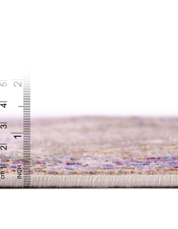 Unique Loom Deepa Ombre Machine Made Floral / Botanical Rug Ivory, Beige/Gray/Silver/Rust Red/Blue/Light Brown 7' 10" x 9' 8"