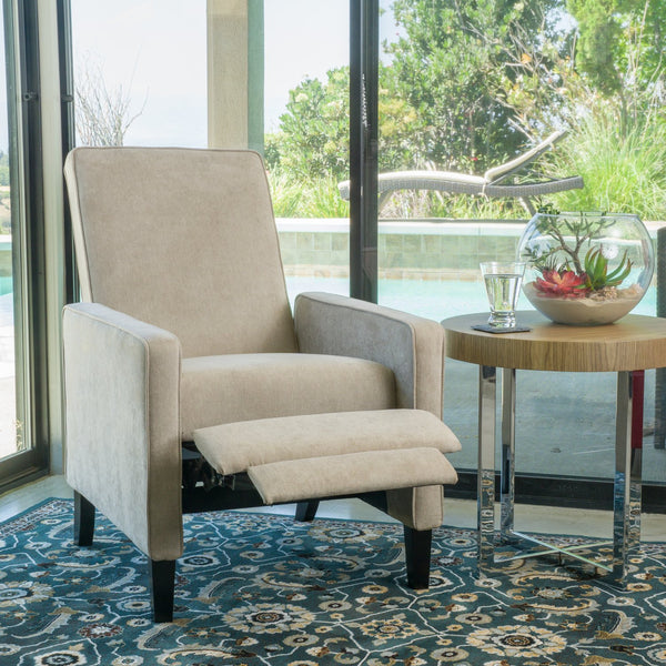 English Elm Christopher Knight Home® - Minimalist Push Back Chair with Thick Cushion and Birch Wood Legs for Stylish, Durable Comfort Natural 57444.00