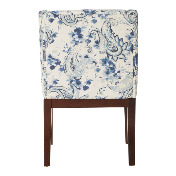OSP Home Furnishings Monarch Dining Chair Paisley Blue