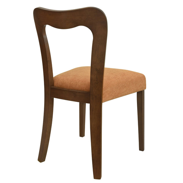 English Elm Christopher Knight Home® - Dining Chair Modern Set of 2 with Rounded Back and Upholstered Seat on Durable Rubberwood Frame Caramel,Walnut N771P254007W