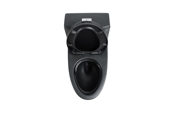 English Elm 1.1/1.60 Gpf Dual Flush Matte Black One Piece Toilet Ada Comfort Height Soft Close W1920P385372