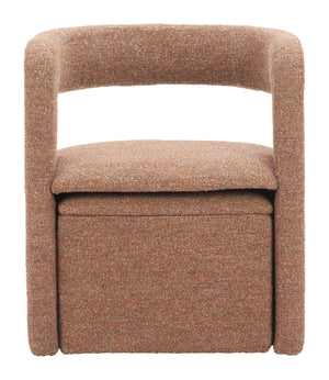 Zuo Modern Atria Accent Chair & Ottoman In Tawny Brown - Chic, Modern Design For Stylish Hospitality Spaces Brown 100% Polyester,Plywood 110848-zuo-modern