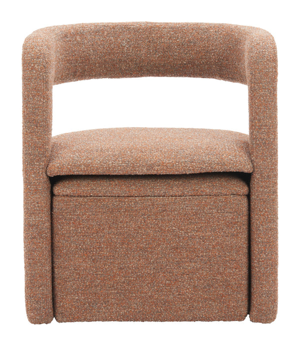 Zuo Modern Atria Accent Chair & Ottoman In Tawny Brown - Chic, Modern Design For Stylish Hospitality Spaces Brown 100% Polyester,Plywood 110848-zuo-modern