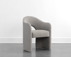 Sunpan Anaya Dining Armchair - Elegant Curved Design for Ultimate Comfort in Contemporary Dining Spaces Altro Cappuccino