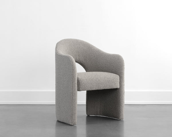 Sunpan Anaya Dining Armchair - Elegant Curved Design for Ultimate Comfort in Contemporary Dining Spaces Altro Cappuccino