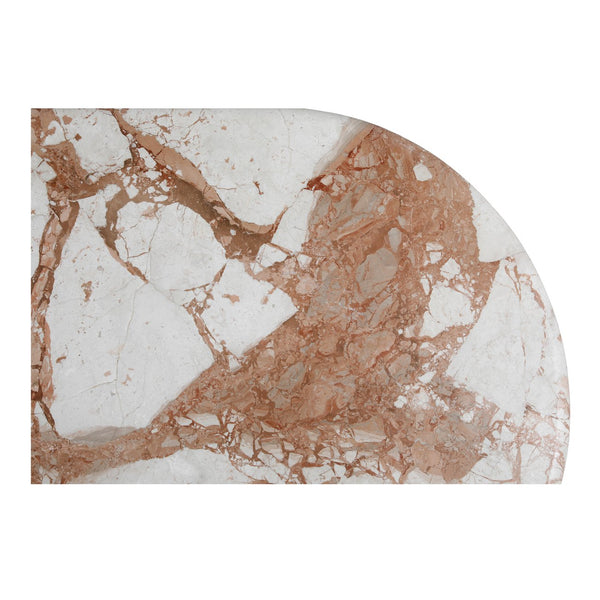 English Elm Sartoria Oval Breccia Marble Dining Table with Jute Wrapped Mango Wood Base B2769S00004