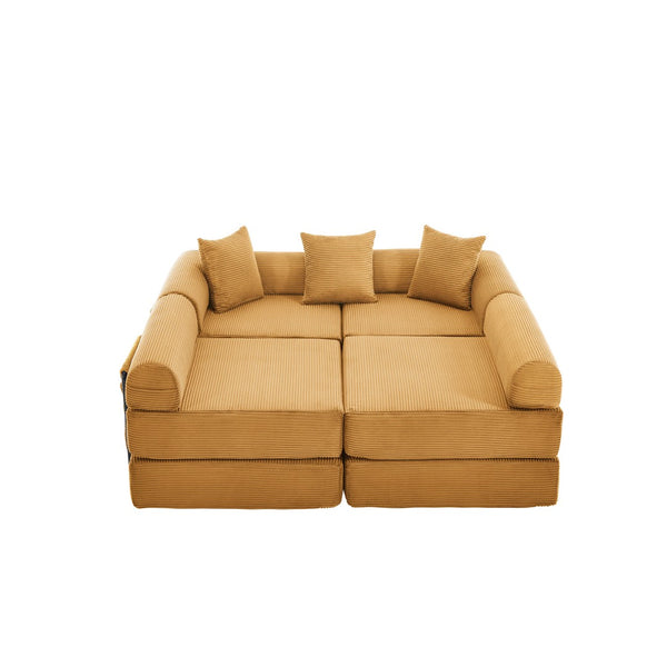 English Elm United We Win Convertible Folding Sofa Bed – Cozy Corduroy Memory Foam Couch For Small Spaces! W1568S00251-GIGA