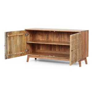 English Elm Christopher Knight Home® - CABINET Acacia & Mango Wood 2-Door Handcrafted Natural Finish Console with Shelves, 47"W x 26.5"H 68738.00