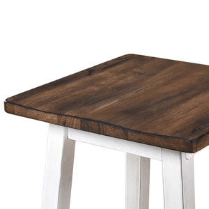 English Elm [3-Piece] Rustic Dark Oak Counter Height Dining Set With 2 Space-Saving Stools – Easy Assembly & Clean W2537P211106-GIGA