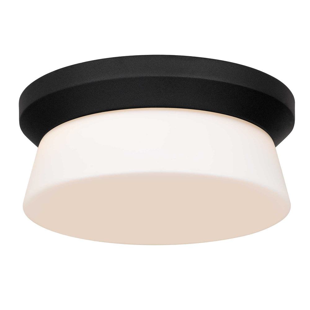 English Elm 11 Inch Matte Black Flush Mount Integrated Led Dimmable Ceiling Light for Modern Interiors B370P399118