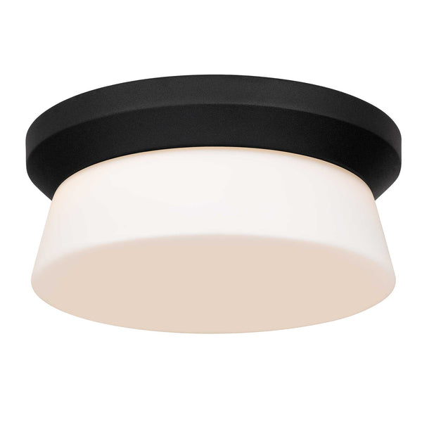 English Elm 11 Inch Matte Black Flush Mount Integrated Led Dimmable Ceiling Light for Modern Interiors B370P399118