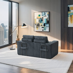 English Elm Loveseat Sofa Bed - Memory Foam Comfort, Space-Saving Design, No Assembly Required, Stylish Corduroy Fabric W2959P379140